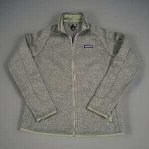 Patagonia Better Sweater Jacket Womens Medium Green Fleece Full Zip Hiking Top